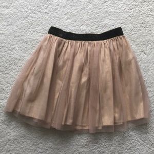 Gold speckled overlay skirt